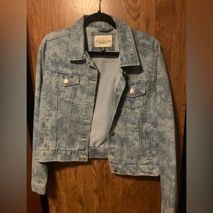 Floral jean jacket